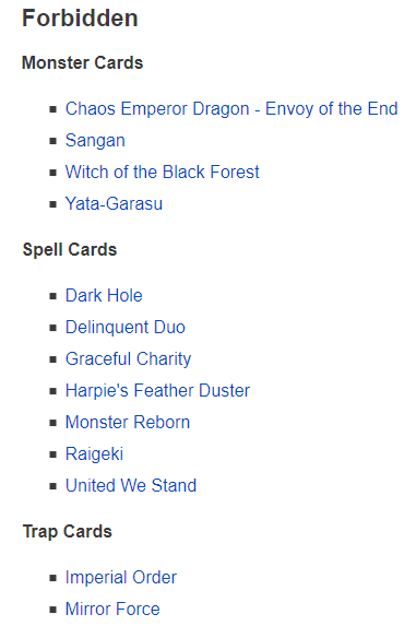 Banned List Image