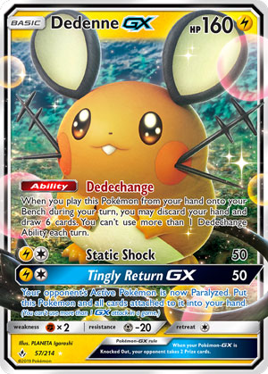 Dedenne-GX #1 - Top 11 Pokemon Cards in Unbroken Bonds 