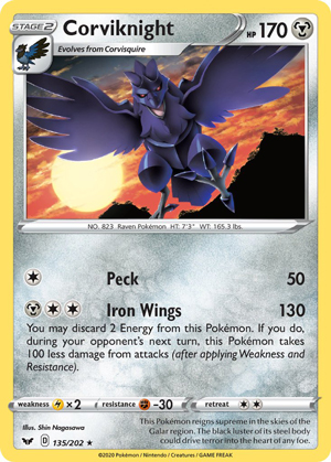 BulbaNewsNOW on X: New Pokémon: Corviknight. It is Flying/Steel-type and  has the Abilities Pressure and Unnerve.  / X
