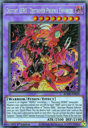 Genuine Yu-Gi-Oh! Cards Sleeve Yugioh Destiny HERO - Destroy Phoenix  Enforcer Board Games Card Sleeves Barrier Protector Cover